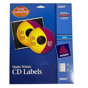 Avery CD Labels 28669 Matte White Inkjet New